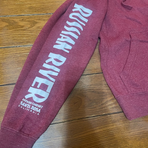 RUSSIAN RIVER BREWING Santa Rosa Maroon BREWERY Sweater Beer Shirt Women's XS - Picture 5 of 7
